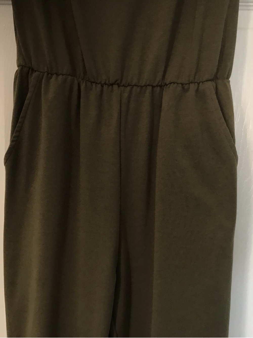 Olive Green Women's Jumpsuit - Picture 3 of 10